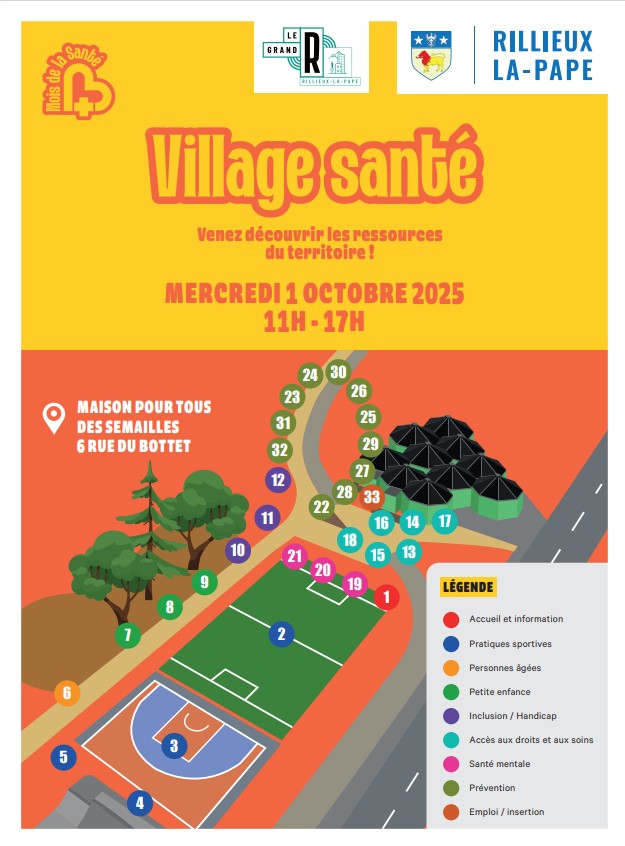 Plan des stands village santé - Recto